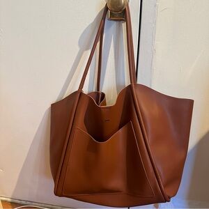 Large brown tote bag